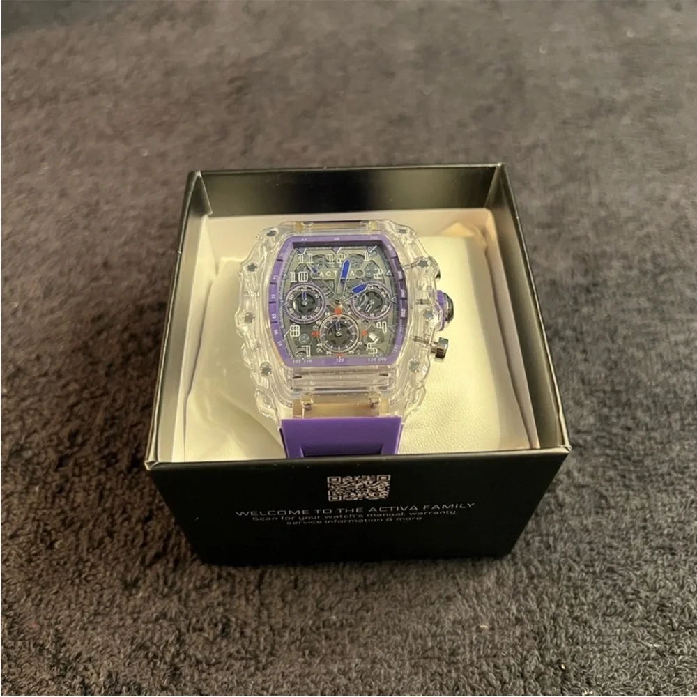 Rare Activa X Invicta Purple and Black Women's Watch new in box - Picture 5 of 10